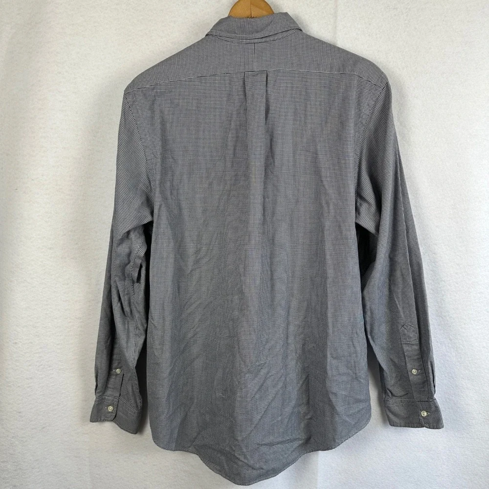 Polo Ralph Lauren Custom Fit Houndstooth Button Down Shirt Mens 17/43‎ Classic